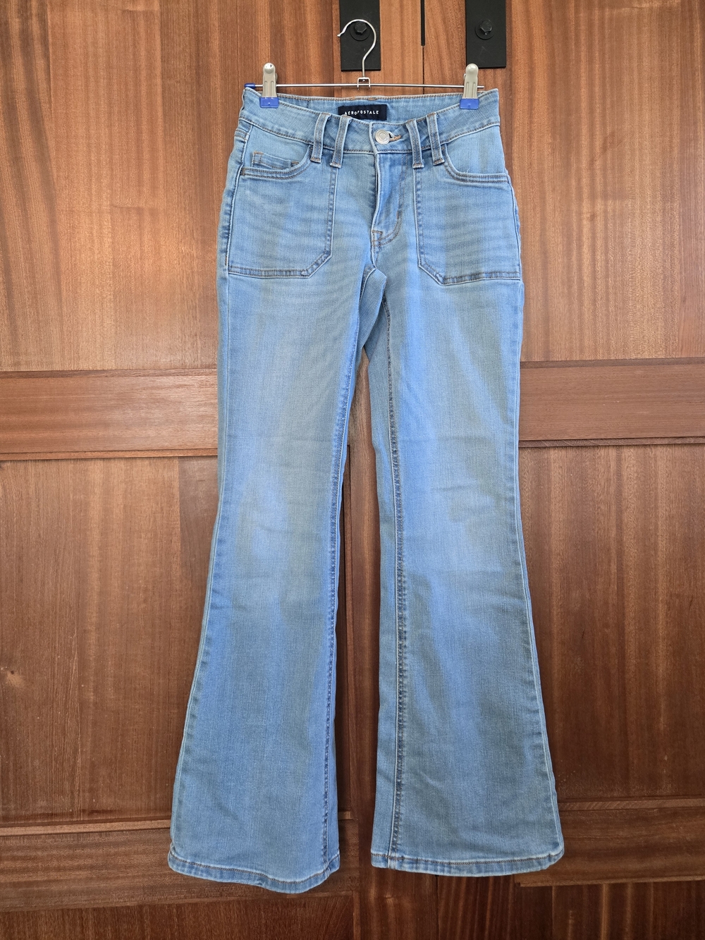 Aeropostale Light Blue Flare Wide-Leg Jeans